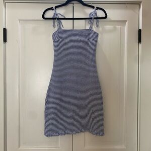 Abercrombie & Fitch Blue and White Striped Mini Dress